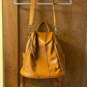 Leather backpack